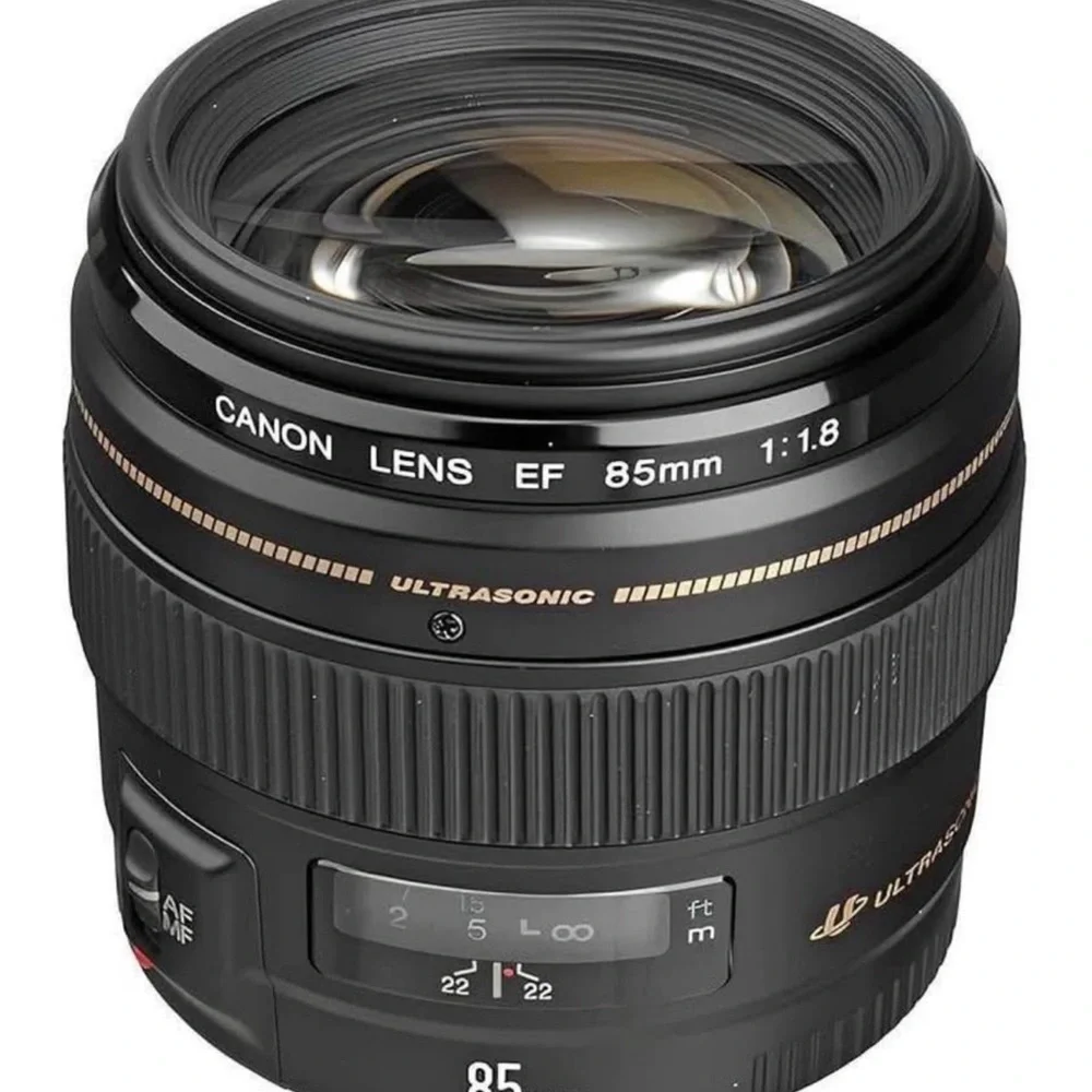 Canon Black EOS Camera with Three Lenses